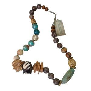 Chunky Beaded Gem Stone Necklace